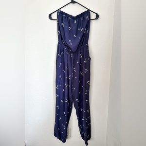 Navy Blue Strapless Jumpsuit